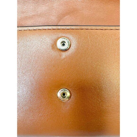 Coach Brown Leather Wallet Purse Phone Holder Removable Strap Snap Closure - Picture 10 of 13